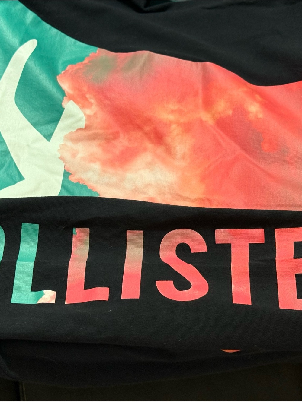 Hollister Black Long Sleeve Graphic Tee Medium - Picture 5 of 5